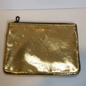 Marc Jacobs Gold Leather Zipper Pouch